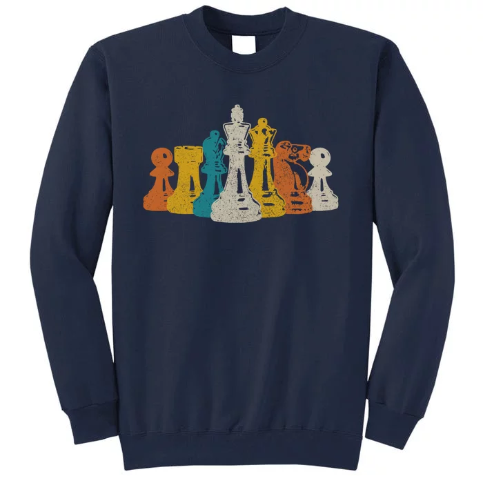 Chess Vintage Retro Chess Player Tall Sweatshirt