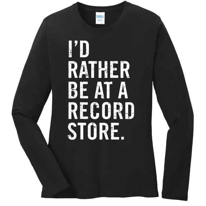 Cool Vinyl Records Gift For Vinyl Record Store Lovers Ladies Long Sleeve Shirt