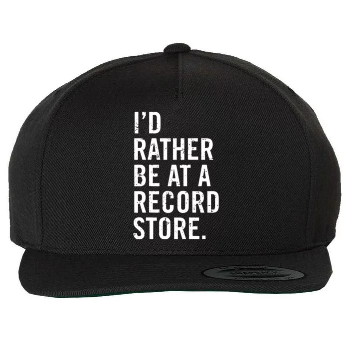 Cool Vinyl Records Gift For Vinyl Record Store Lovers Wool Snapback Cap