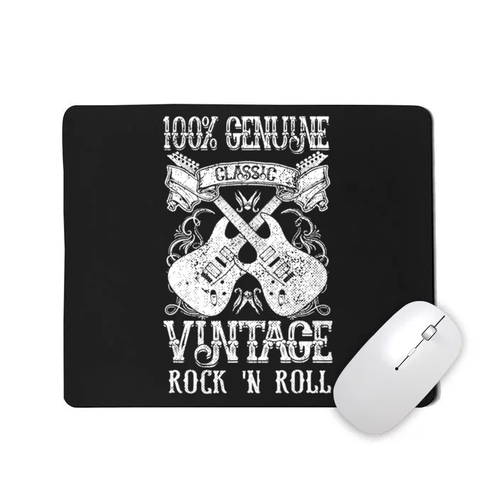 Classic Vintage Rock 'N Roll Funny Music Guitars Gift Mousepad