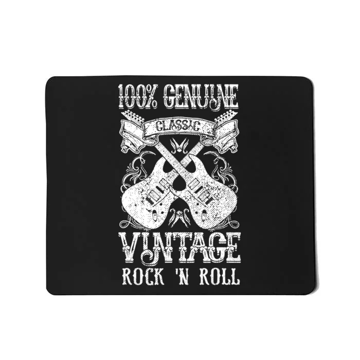 Classic Vintage Rock 'N Roll Funny Music Guitars Gift Mousepad