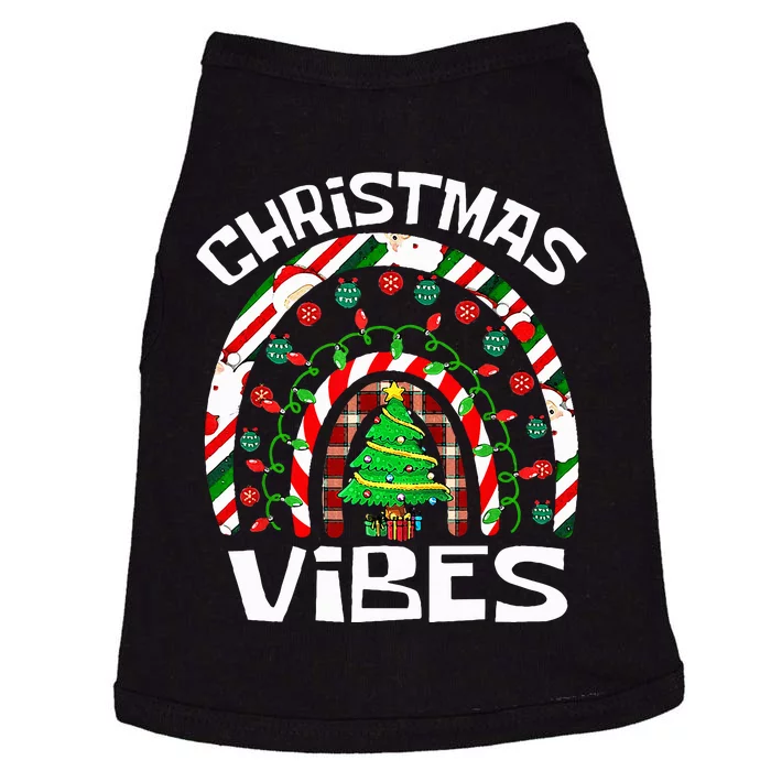 CHRISTMAS VIBES Rainbow Funny Xmas Pajama Doggie Tank