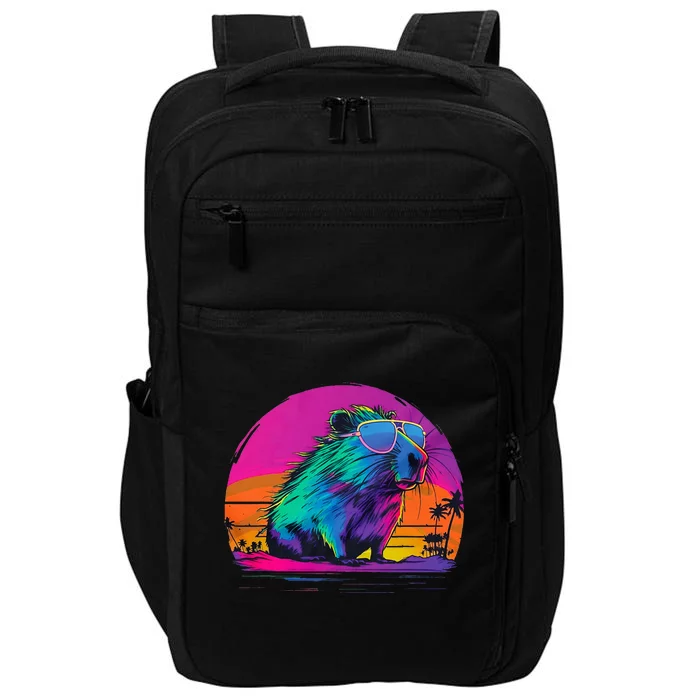 Capybara Vintage Rodent Retro Vaporwave Aesthetic Goth Impact Tech Backpack