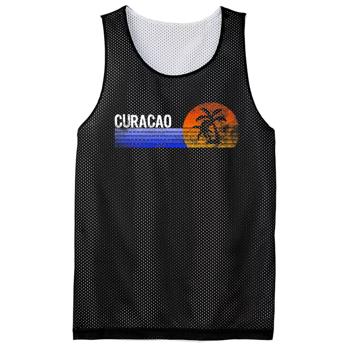 Curacao Vacation Retro Souvenir Sunset Vintage Trip Curacao Mesh Reversible Basketball Jersey Tank