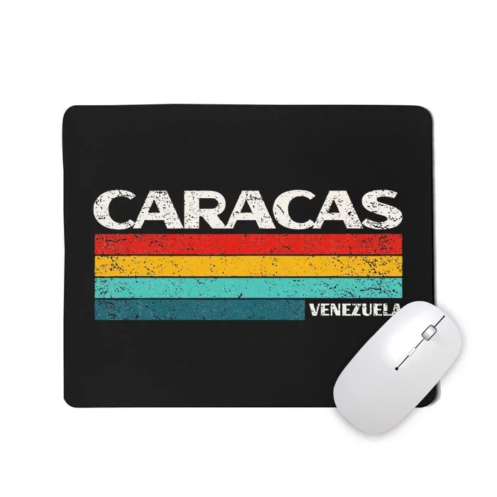 Caracas Venezuela Retro Love 70s Vintage Graphic Mousepad