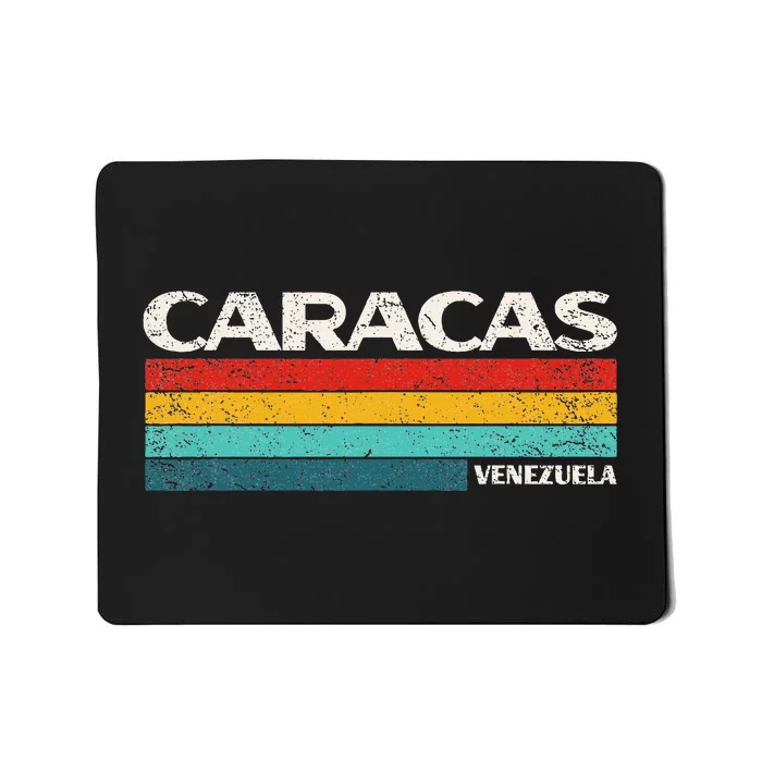 Caracas Venezuela Retro Love 70s Vintage Graphic Mousepad