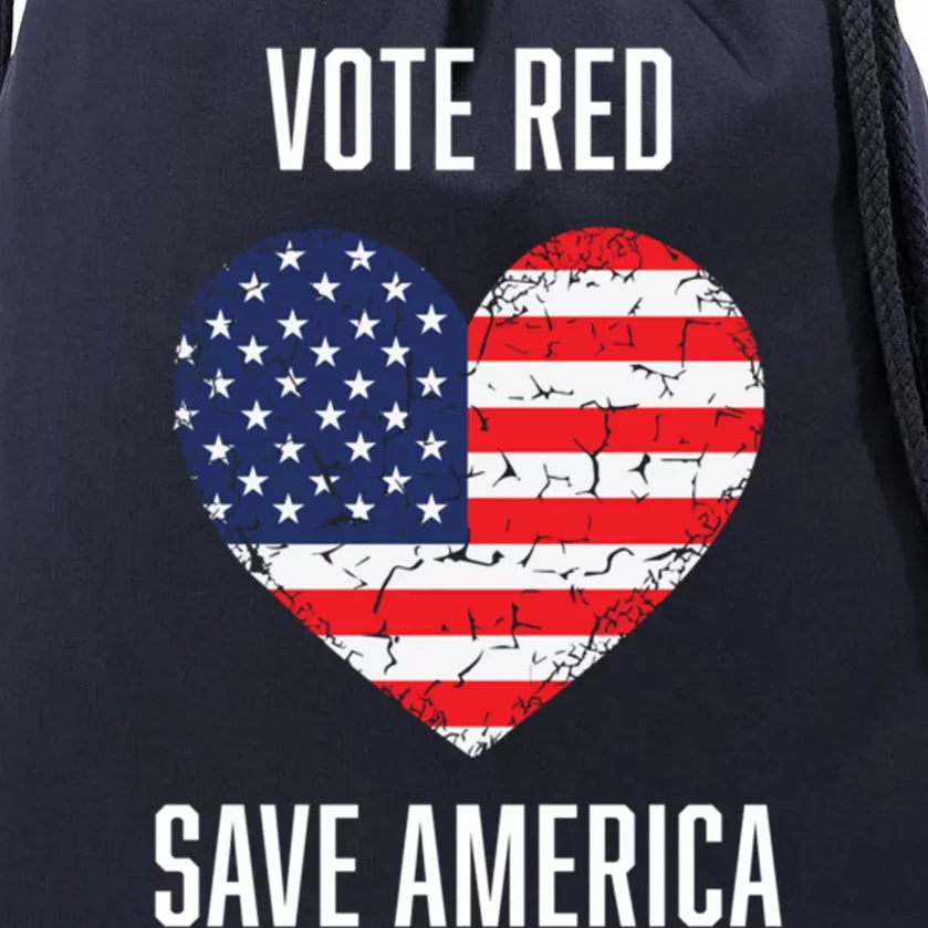 Conservative Vote Red Save America Republican Politics Gift Drawstring Bag