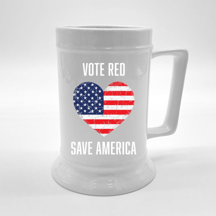 Conservative Vote Red Save America Republican Politics Gift Front & Back Beer Stein