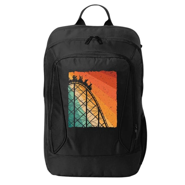 Cute Vintage Roller Coaster Design Amusement Park City Backpack