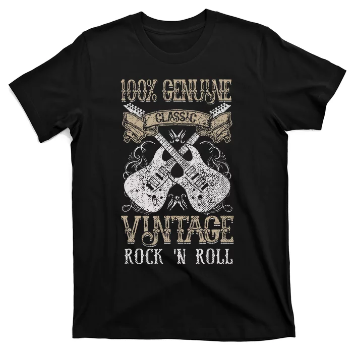 Classic Vintage Rock N Roll Music Guitars Gift T-Shirt