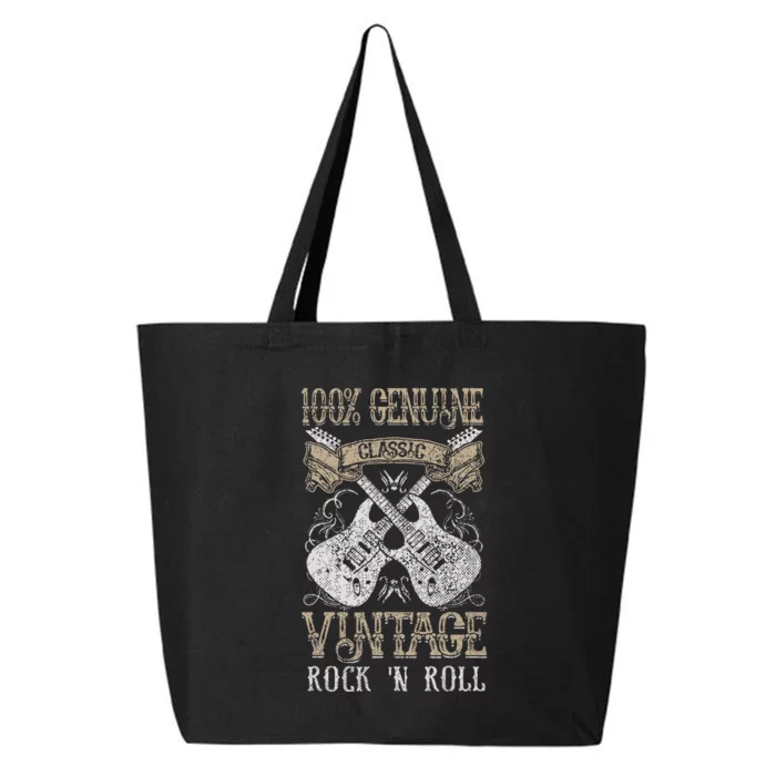 Classic Vintage Rock N Roll Music Guitars Gift 25L Jumbo Tote