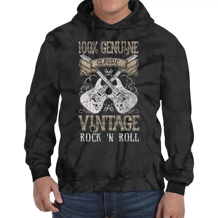 Classic Vintage Rock N Roll Music Guitars Gift Tie Dye Hoodie