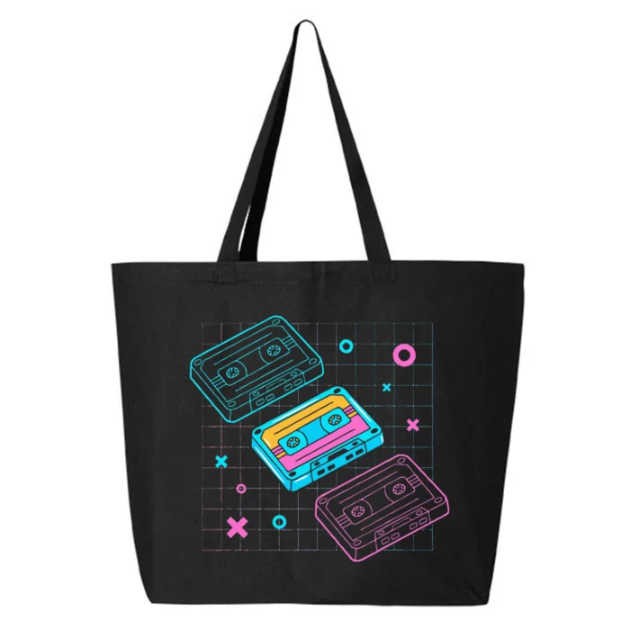 Cassettes Vaporwave Retrowave Synthwave Retro Vintage 25L Jumbo Tote