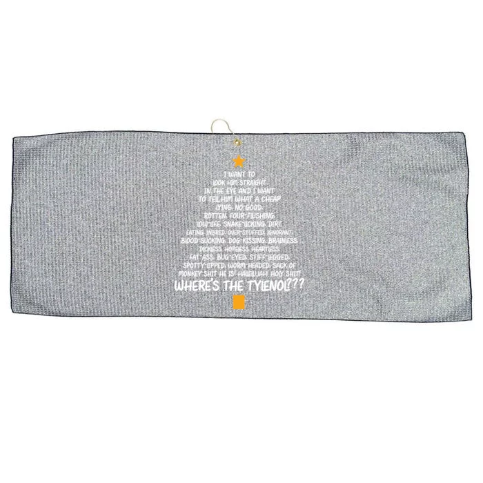 Christmas Vacation Rant Christmas Tree Classic Large Microfiber Waffle Golf Towel