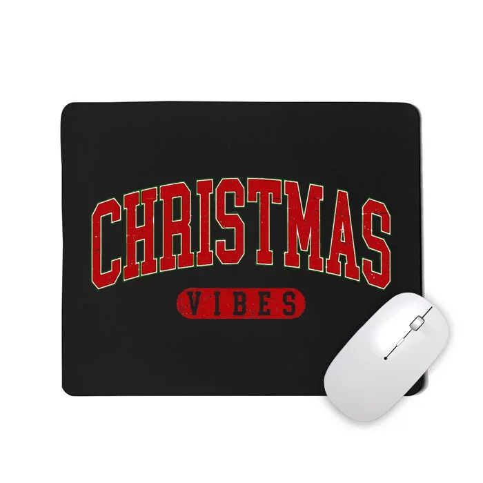 Christmas Vibes Retro Christmas Lights Winter Vibes Family Mousepad