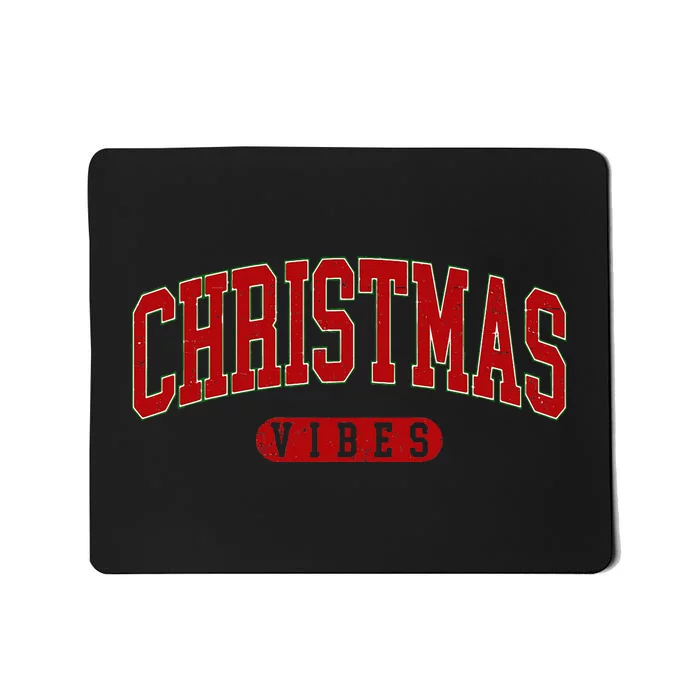 Christmas Vibes Retro Christmas Lights Winter Vibes Family Mousepad