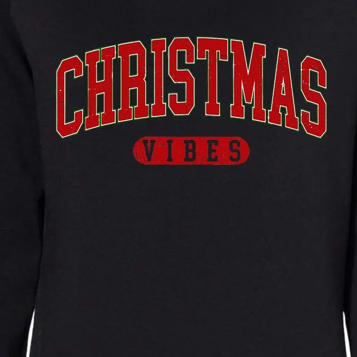 Christmas Vibes Retro Christmas Lights Winter Vibes Family Womens California Wash Sweatshirt