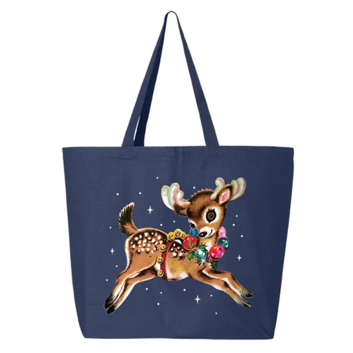 Christmas Vintage Reindeer Gift 25L Jumbo Tote