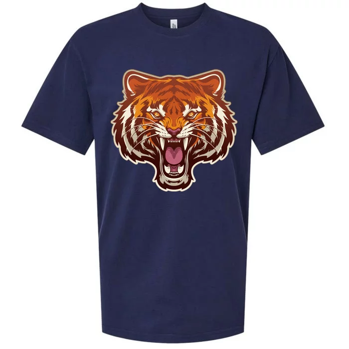 Cool Vintage Roaring Growling Bengal Tiger Sueded Cloud Jersey T-Shirt