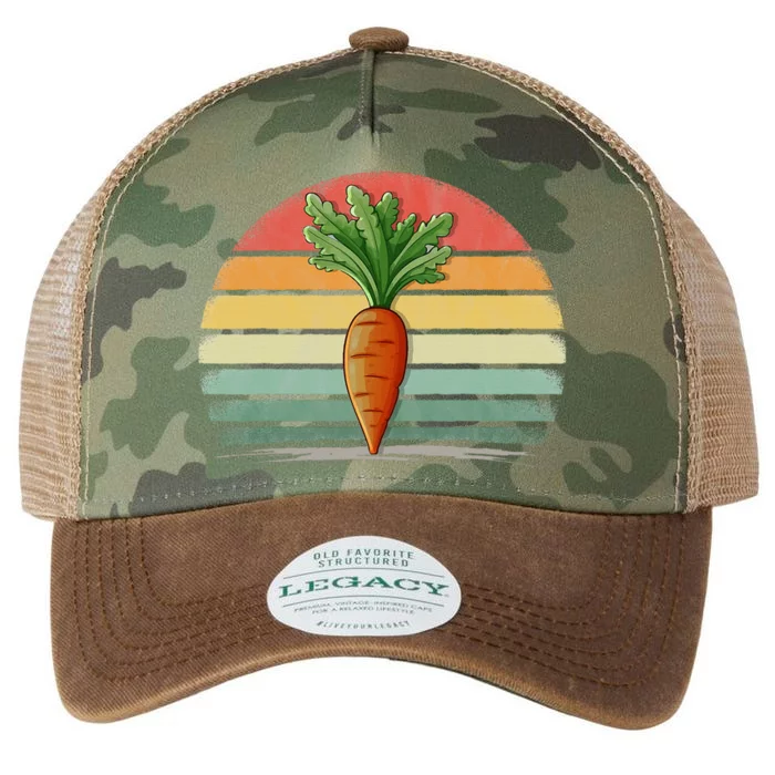 Carrots Vegetable Retro Style Distressed Vintage Carrots Legacy Tie Dye Trucker Hat