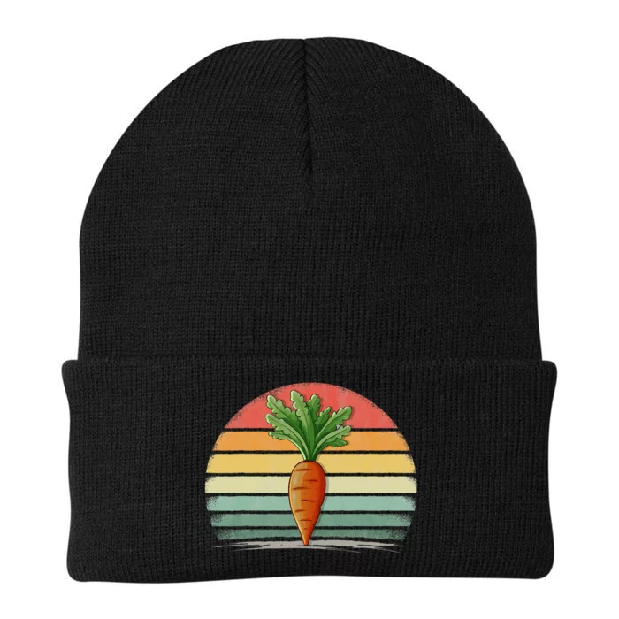 Carrots Vegetable Retro Style Distressed Vintage Carrots Knit Cap Winter Beanie