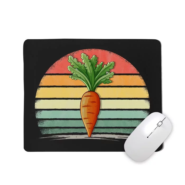 Carrots Vegetable Retro Style Distressed Vintage Carrots Mousepad