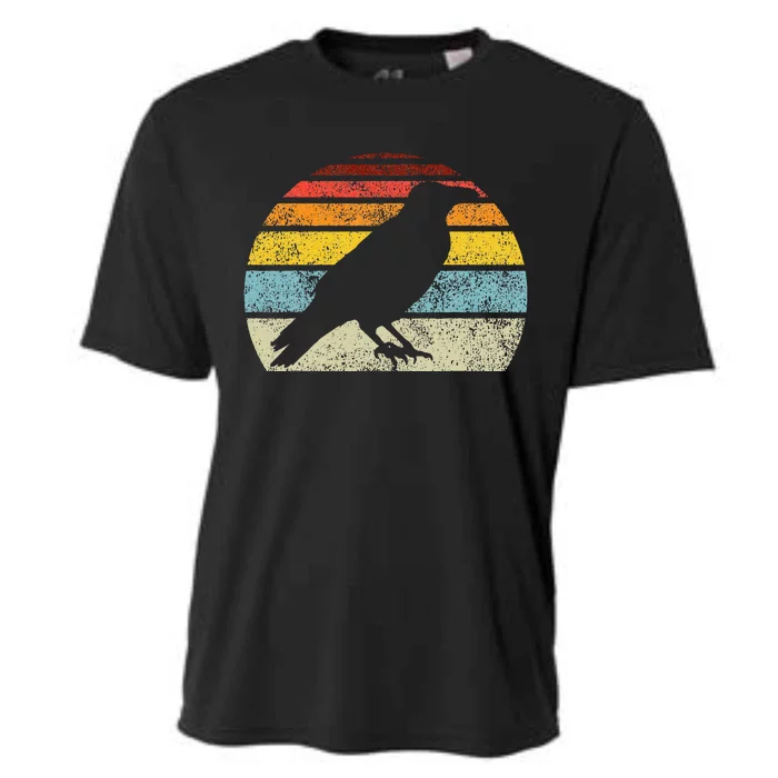 Crow Vintage Raven Gothic Retro Bird Lover Cooling Performance Crew T-Shirt