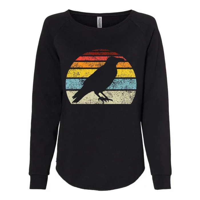 Crow Vintage Raven Gothic Retro Bird Lover Womens California Wash Sweatshirt