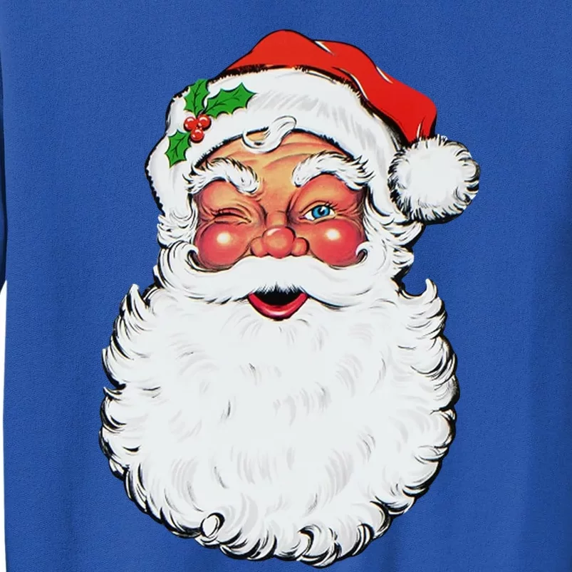 Cool Vintage Retro Christmas Santa Claus Face Funny Gift Sweatshirt