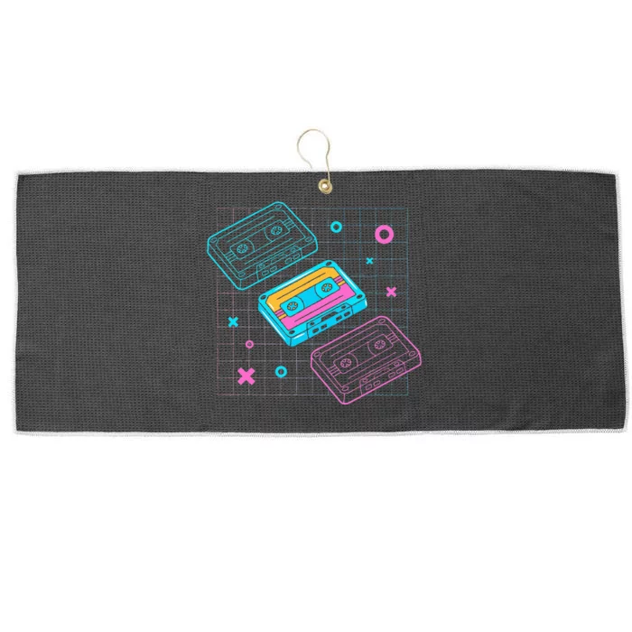 Cassettes Vaporwave Retrowave Synthwave Retro Vintage Large Microfiber Waffle Golf Towel