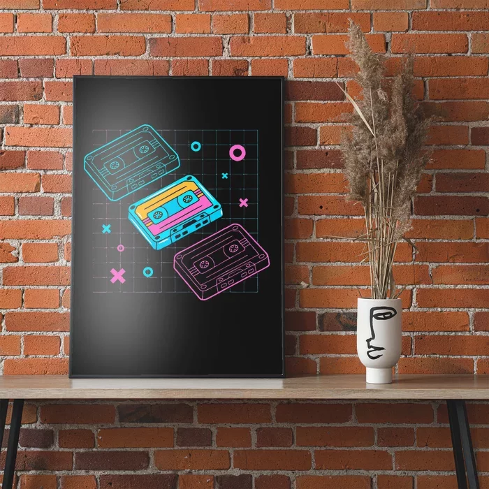 Cassettes Vaporwave Retrowave Synthwave Retro Vintage Poster