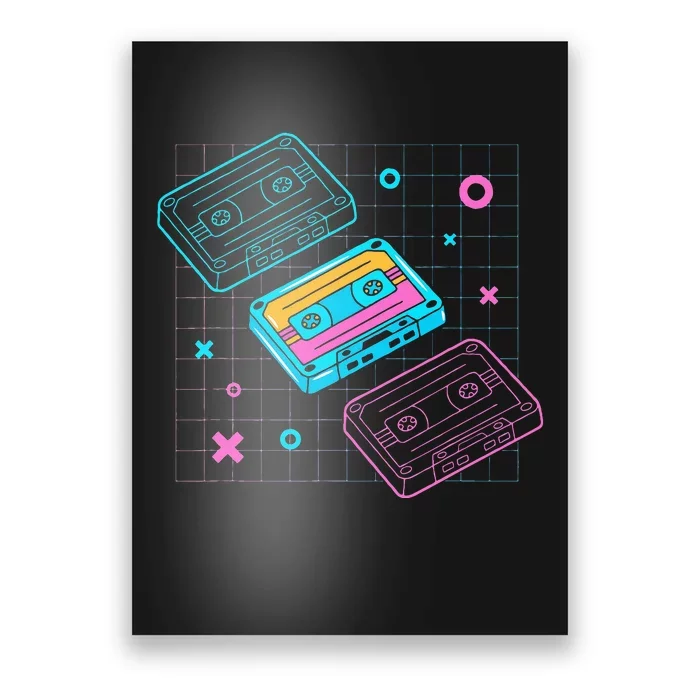 Cassettes Vaporwave Retrowave Synthwave Retro Vintage Poster