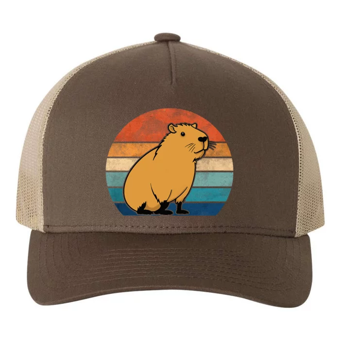 Capybara Vintage Rodent Funny Capybara Yupoong Adult 5-Panel Trucker Hat