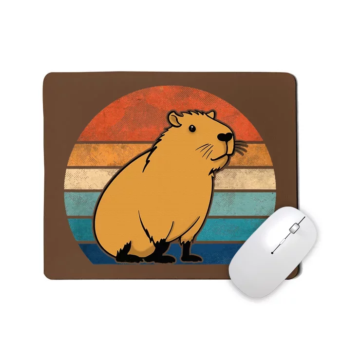 Capybara Vintage Rodent Funny Capybara Mousepad