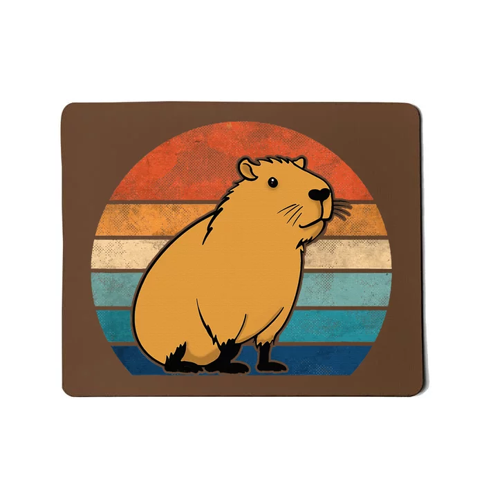 Capybara Vintage Rodent Funny Capybara Mousepad