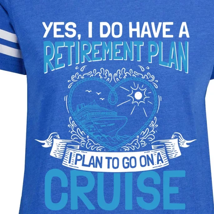 Cruising Vacation Retiree Cruise Ship Retiret Plan Cool Gift Enza Ladies Jersey Football T-Shirt