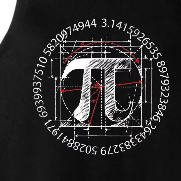 Cool Vintage Retro Pi 3.14 Gift Mathematics Birthday Gifts Ladies Tri-Blend Wicking Tank