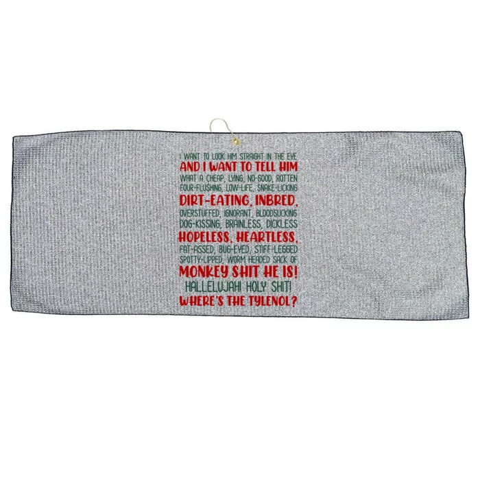 Christmas Vacation Rant Classic Large Microfiber Waffle Golf Towel