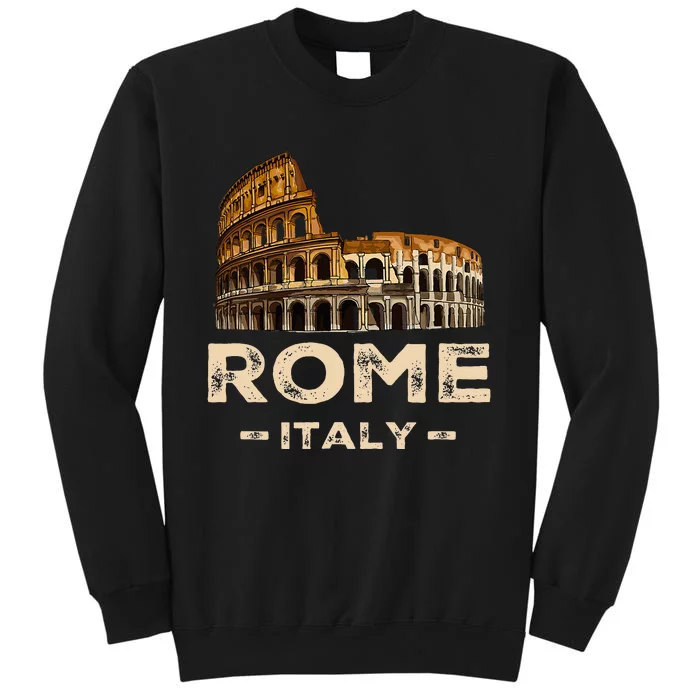 Cool Vintage Roma Italia Colosseum Souvenirs Rome Italy Tall Sweatshirt