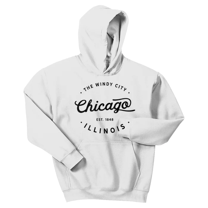 Classic Vintage Retro Chicago Illinois Windy City Usa Kids Hoodie