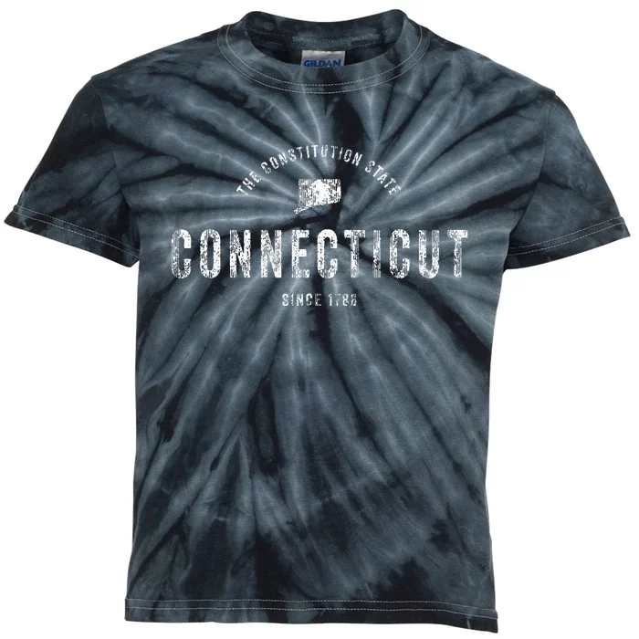 Connecticut Vintage Sports Design Kids Tie-Dye T-Shirt