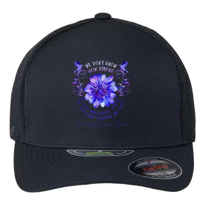 Cyclic Vomiting Syndrome Awareness Flower We DonT Know How Flexfit Unipanel Trucker Cap