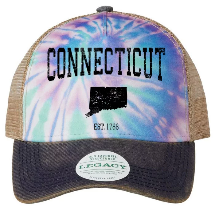 Connecticut Vintage Sports Design Ct Legacy Tie Dye Trucker Hat