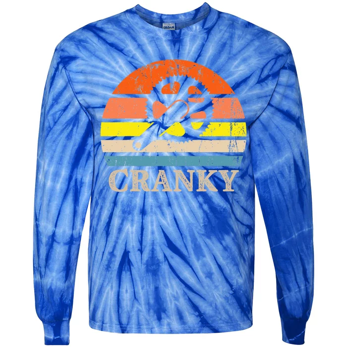 Cranky Vintage Sun Bicycle Lovers Cycling Bike Tie-Dye Long Sleeve Shirt