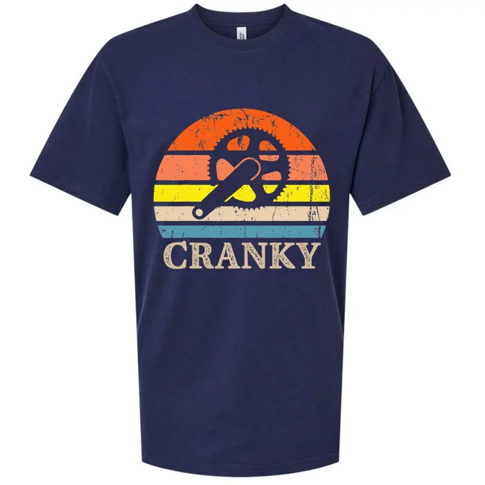 Cranky Vintage Sun Bicycle Lovers Cycling Bike Sueded Cloud Jersey T-Shirt