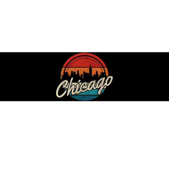 Chicago Vintage Skyline Retro Illinois Pride Gift Bumper Sticker