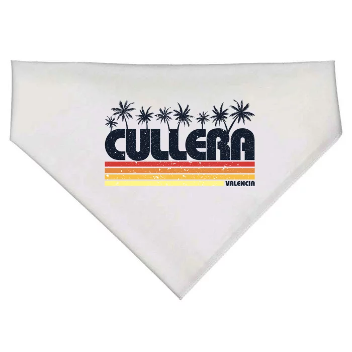 Cullera Valencia Spain Retro Tourism Meaningful Gift USA-Made Doggie Bandana