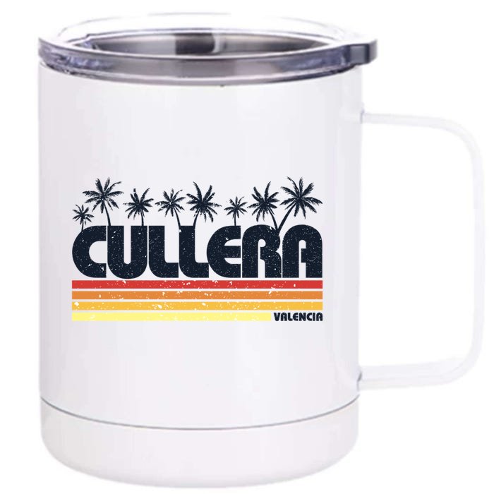 Cullera Valencia Spain Retro Tourism Meaningful Gift Front & Back 12oz Stainless Steel Tumbler Cup