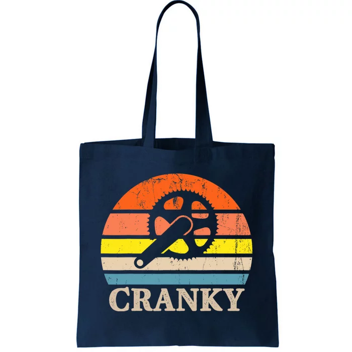 Cranky Vintage Sun Bicycle Lovers Cycling Bike Tote Bag