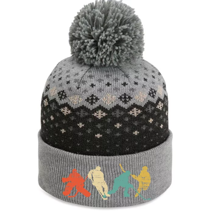 Classic Vintage Style Ice Hockey The Baniff Cuffed Pom Beanie